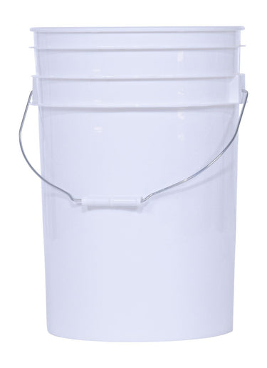 Pail w/ Steel Handle - White - 6 Gallon